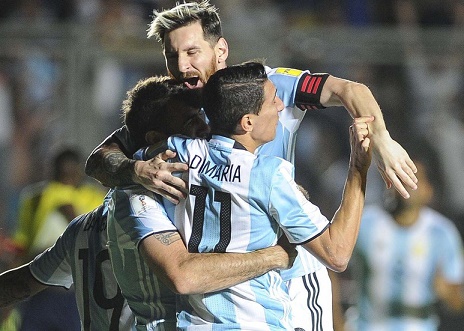 Fútbol masculino:  ARGENTINA LE GANÓ A COLOMBIA POR ELIMINATORIAS PARA EL MUNDIAL DE RUSIA